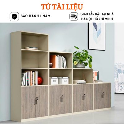 Bộ tủ đựng tài liệu dáng lửng bậc thang nhỏ gọn HB401