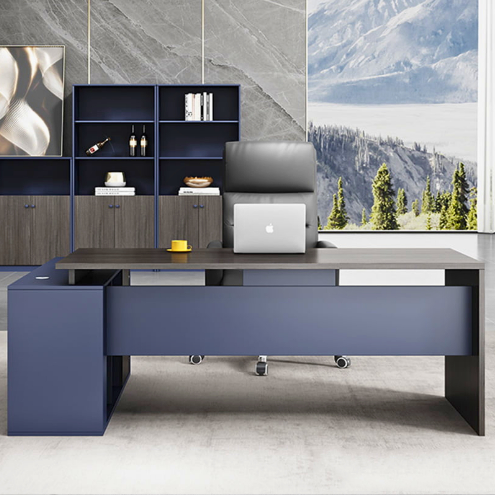 Bàn làm việc giám đốc bằng gỗ thiết kế sang trọng HB306 - Ảnh 2