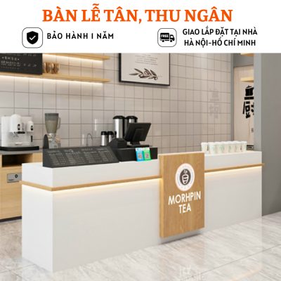 Quầy lễ tân kích thước lớn cho quán cafe thiết kế hiện đại HB225
