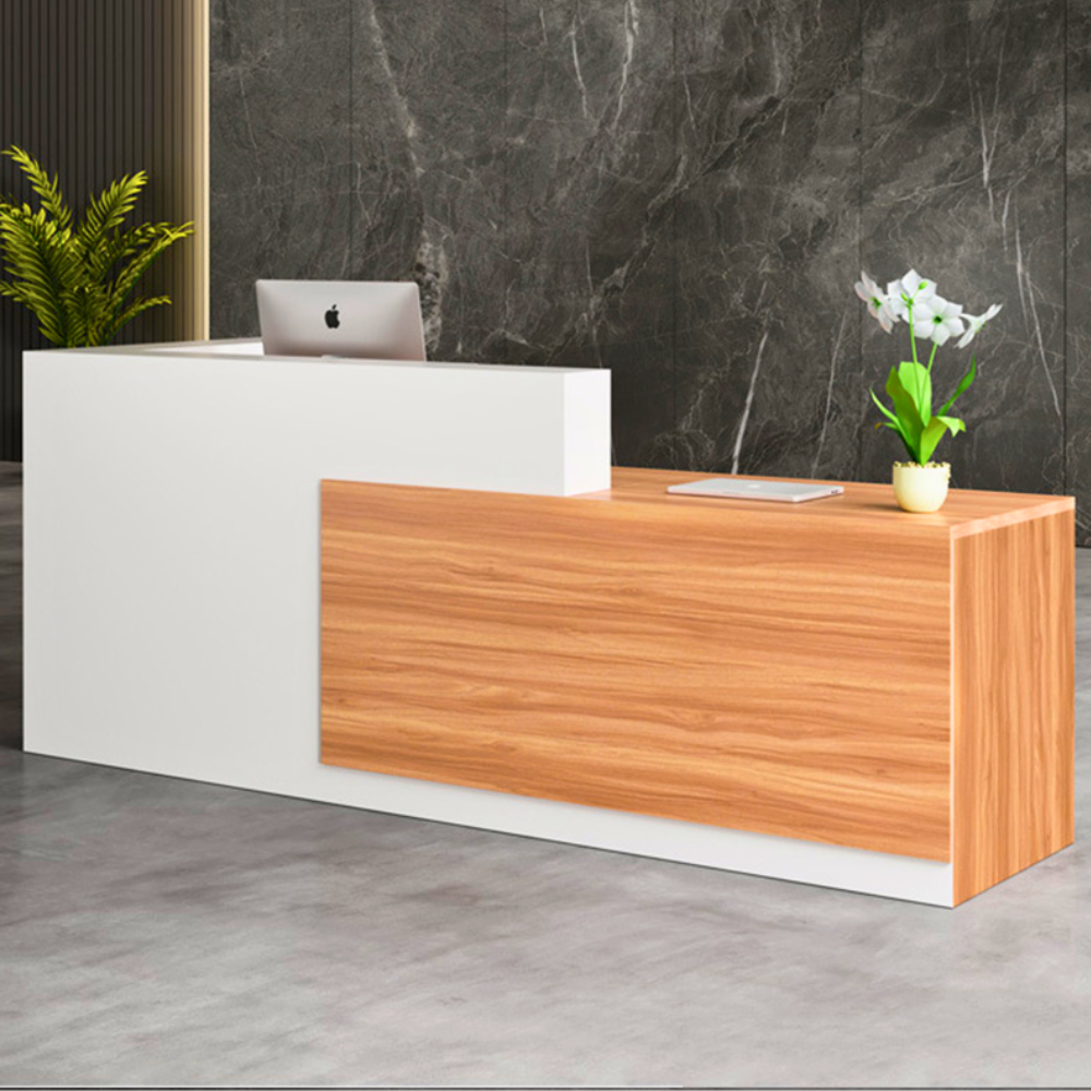 Bàn lễ tân gỗ MDF kiểu dáng đơn giản hiện đại - HB218 - Ảnh 2