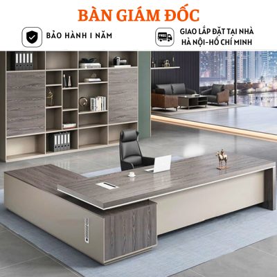 Bàn giám đốc chữ L thiết kế tiện lợi HB320