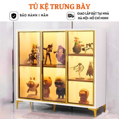 Tủ kệ trưng bày cỡ nhỏ cánh kính cao cấp kết hợp đèn led HH320