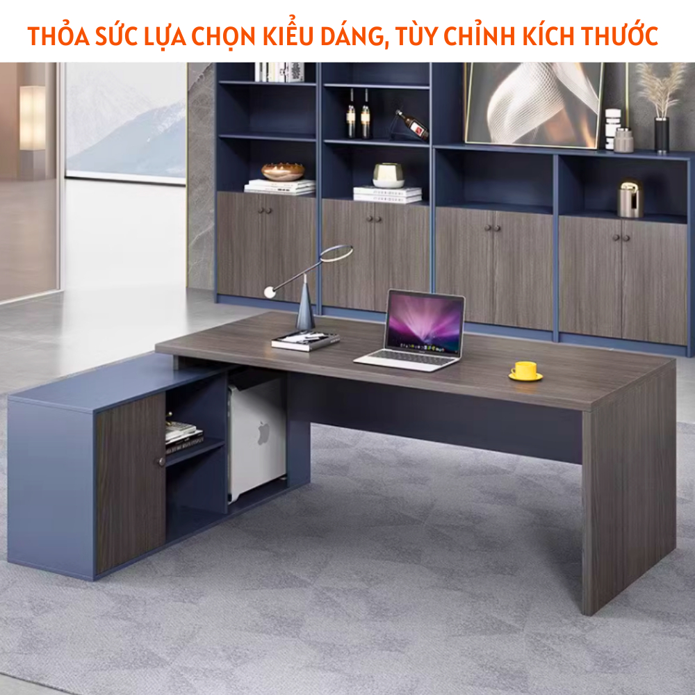Bàn làm việc giám đốc bằng gỗ thiết kế sang trọng HB306 - Ảnh 4
