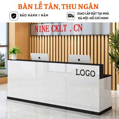 Bàn quầy lễ tân thiết kế đẹp hiện đại HB213