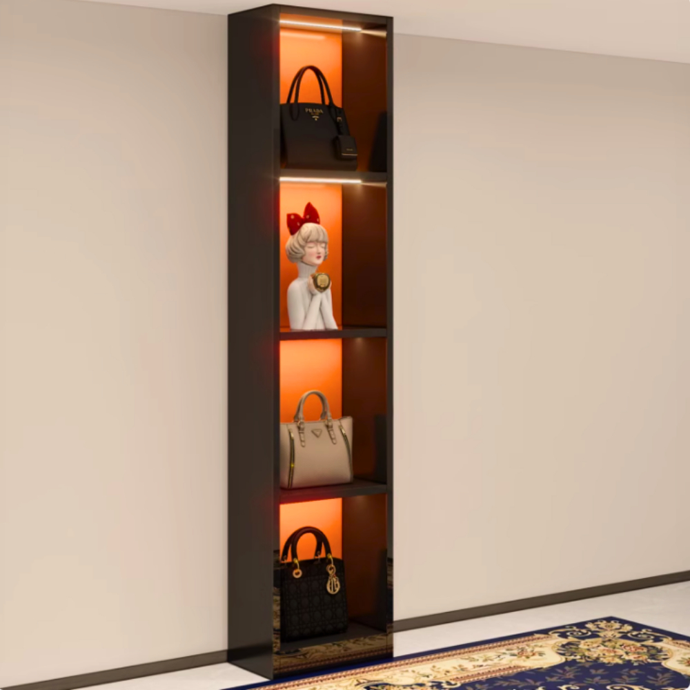 Tủ kệ trưng bày túi xách đơn giản đẹp mắt có đèn led HB302 - Ảnh 2