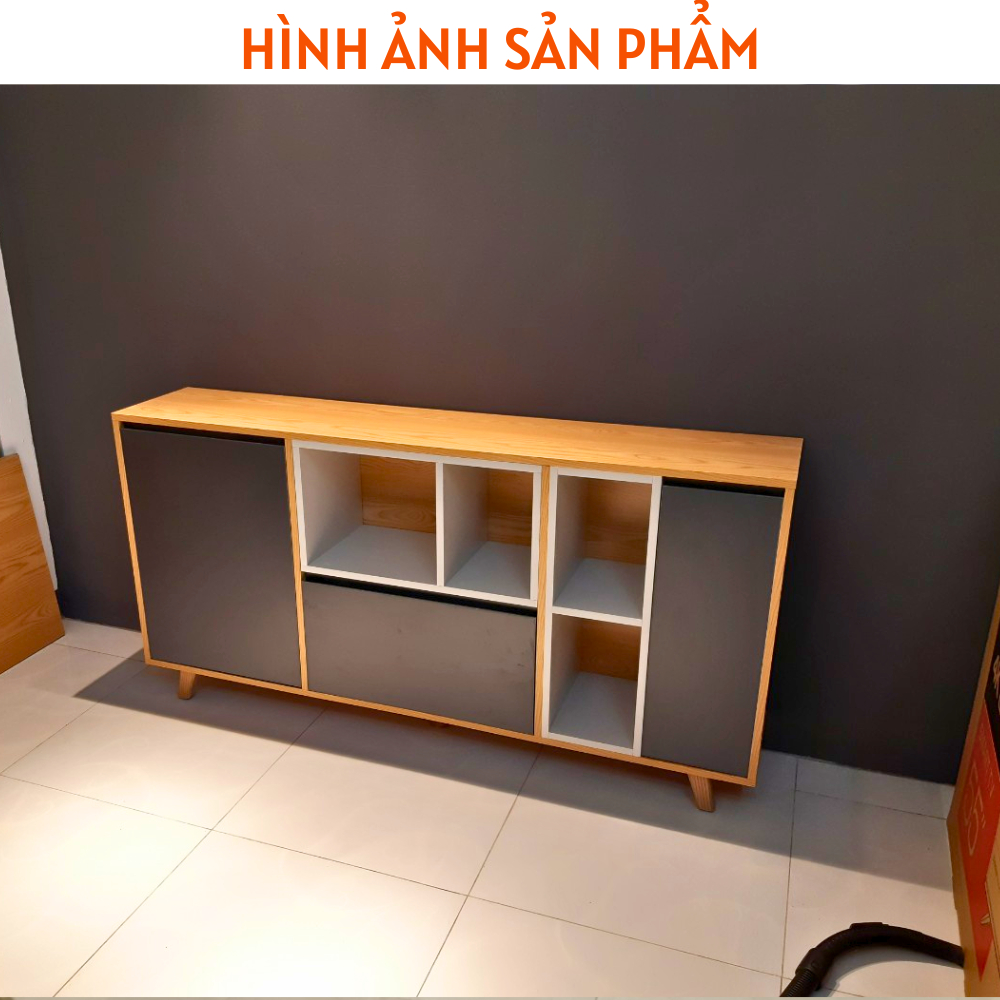 Tủ gỗ công nghiệp thiết kế sang trọng để tối ưu không gian để đồ phòng khách, phòng ngủ HH725 - Ảnh 6