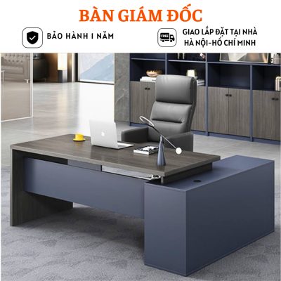 Bàn làm việc giám đốc bằng gỗ thiết kế sang trọng HB306