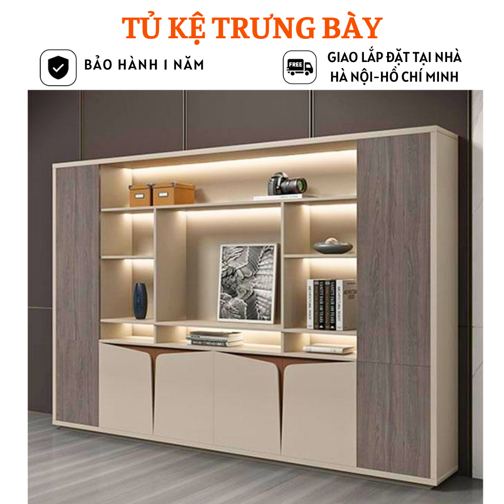Tủ trưng bày. lưu trữ tài liệu văn phòng tiện nghi, sang trọng HH411
