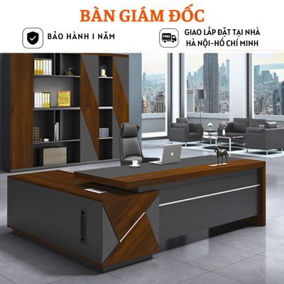 Bàn làm việc lãnh đạo bằng gỗ công nghiệp đẳng cấp HB314