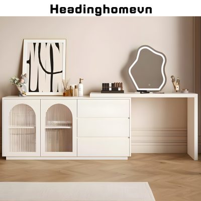 Bàn trang điểm hiện đại có tủ lưu trữ và ngăn kéo tiện dụng - HH1303