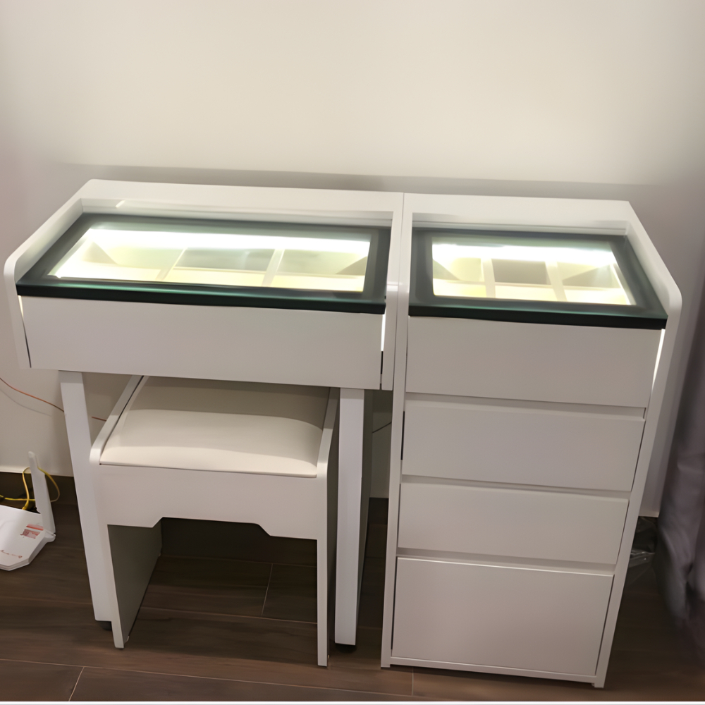 Bàn trang điểm sang trọng kết hợp đèn led mặt bàn hiện đại - HH1304 - Ảnh 5