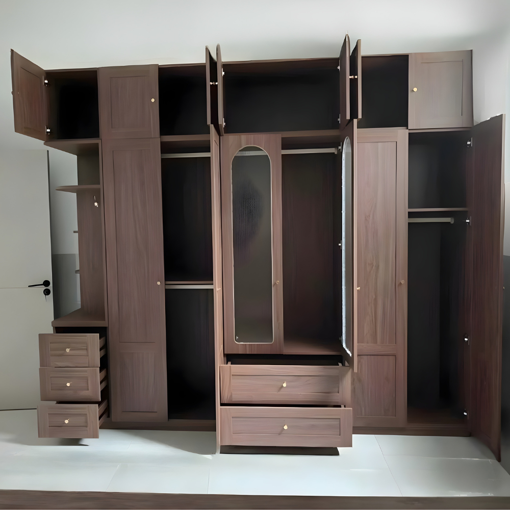 Tủ quần áo 4 và 6 cánh gỗ MDF cao cấp kiểu dáng sang trọng, hiện đại - HH423 - Ảnh 5