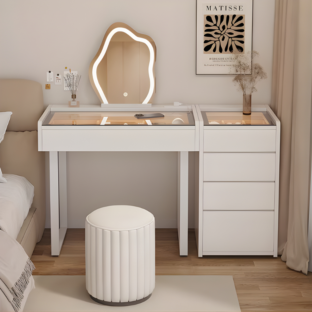 Bàn trang điểm sang trọng kết hợp đèn led mặt bàn hiện đại - HH1304 - Ảnh 2