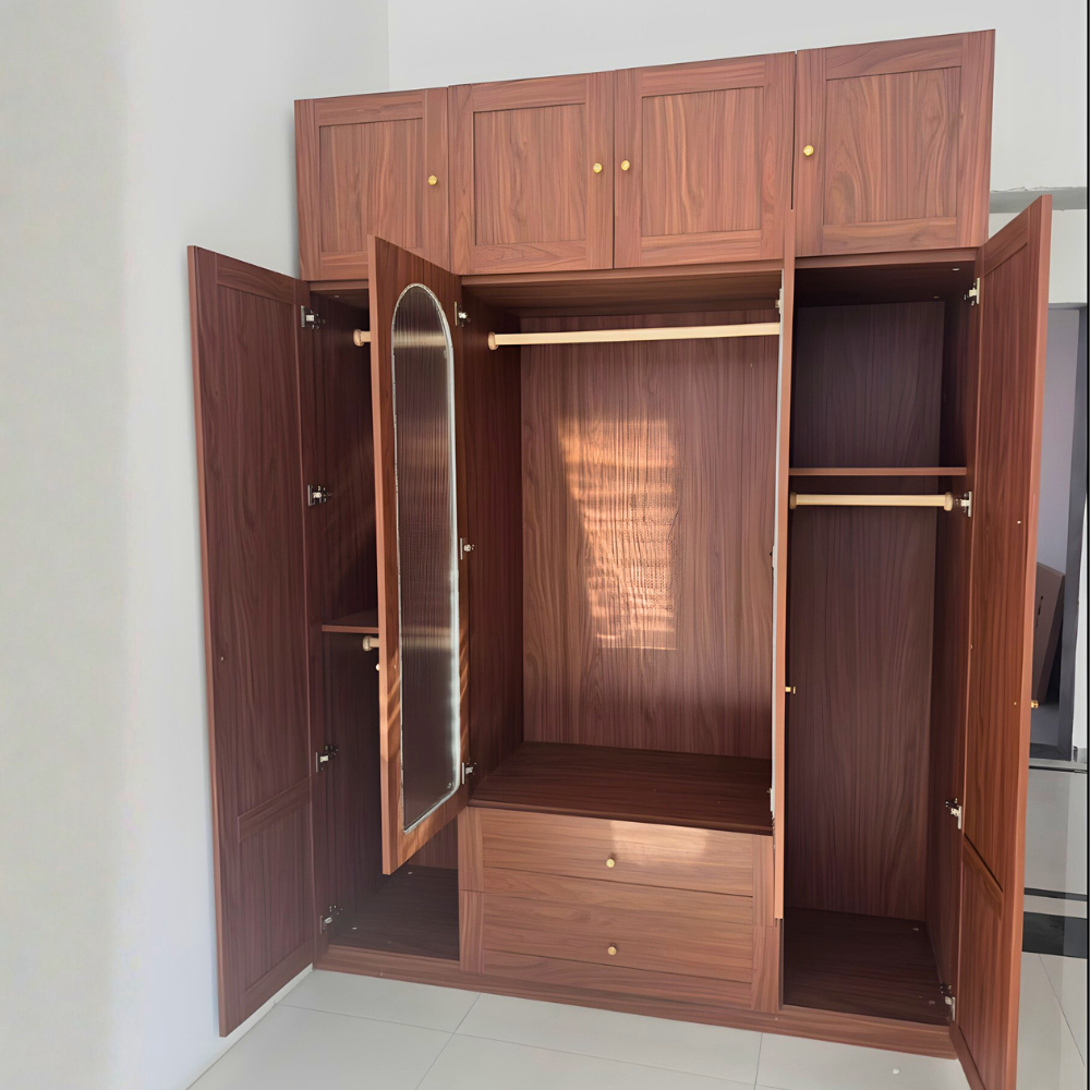 Tủ quần áo 4 và 6 cánh gỗ MDF cao cấp kiểu dáng sang trọng, hiện đại - HH423 - Ảnh 7