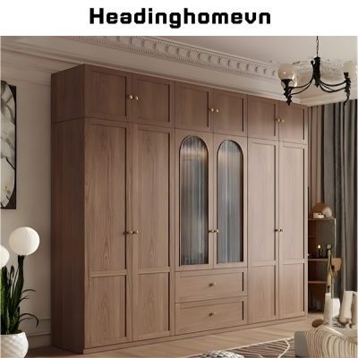 Tủ quần áo 4 và 6 cánh gỗ MDF cao cấp kiểu dáng sang trọng, hiện đại - HH423