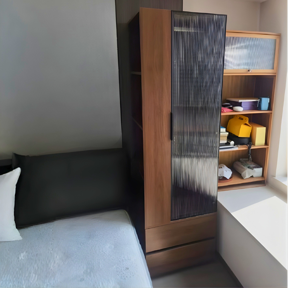 Tủ quần áo nhỏ gọn kết hợp kệ trang trí cho căn phòng nhỏ hiện đại - HH424 - Ảnh 7